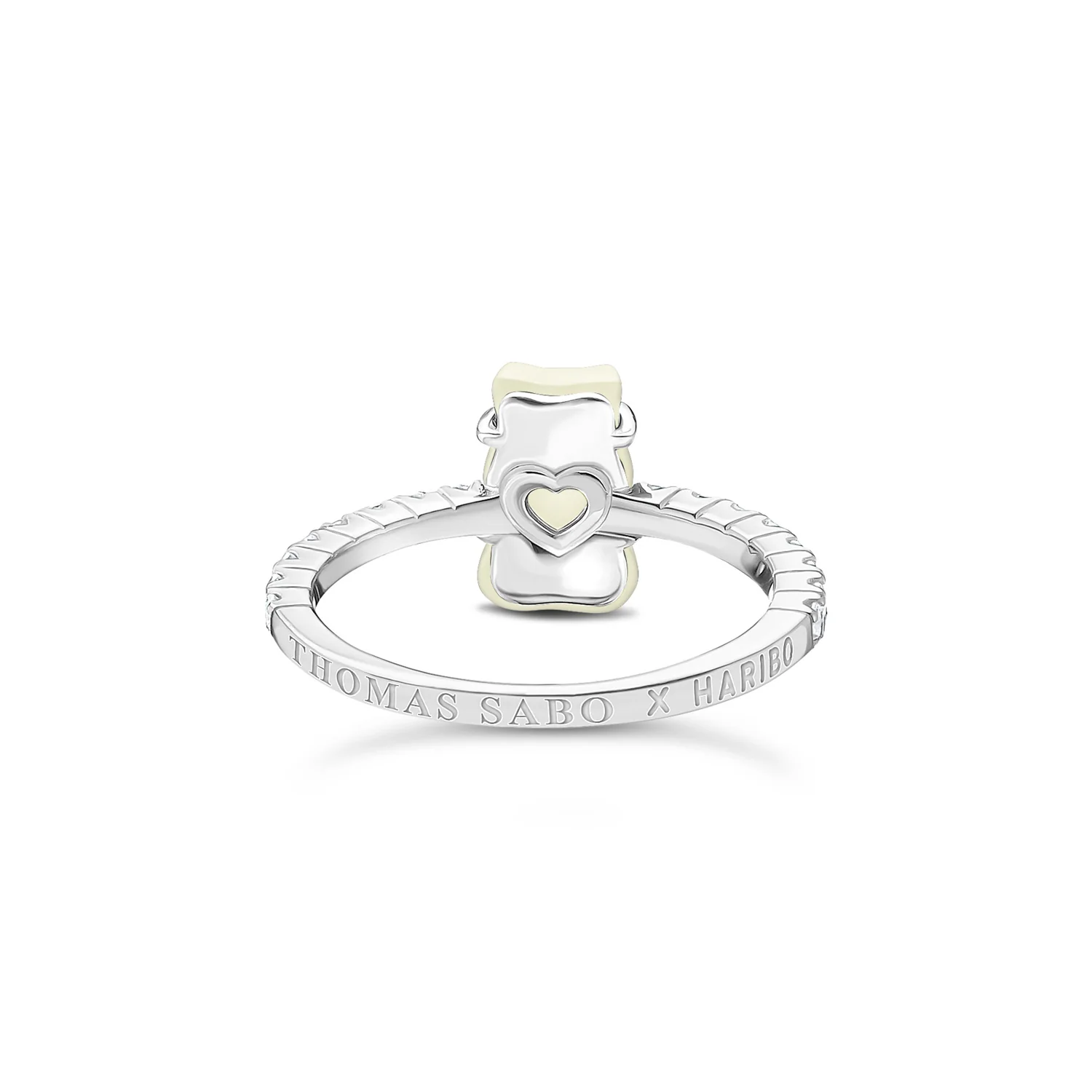 Thomas Sabo Sterling Silver Haribo Cubic Zirconia Pineapple White Bear Ring - Image 2