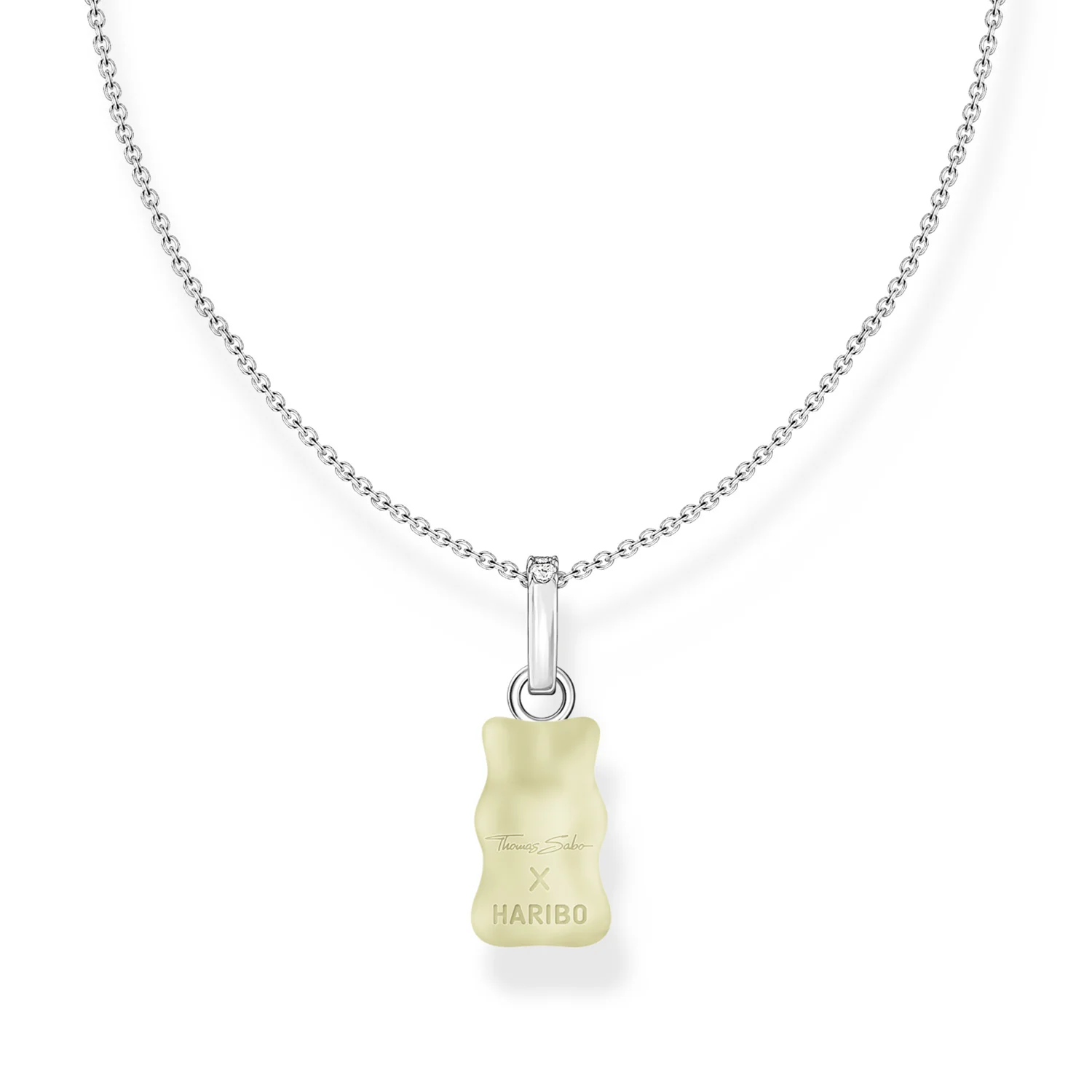 Thomas Sabo Sterling Silver Haribo Pineapple White Bear Pendant On 40-5cm Chain - Image 2