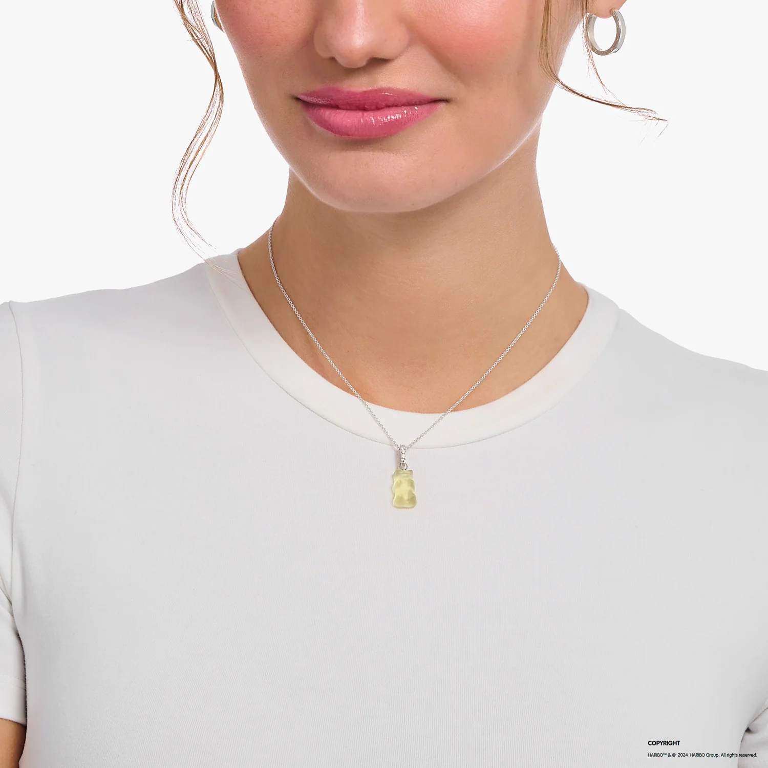 Thomas Sabo Sterling Silver Haribo Pineapple White Bear Pendant On 40-5cm Chain - Image 3