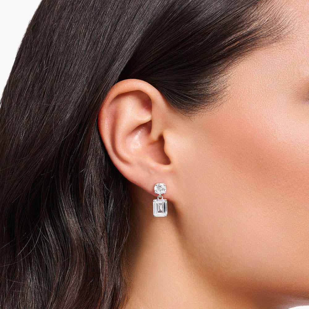 Thomas Sabo Sterling Silver Heritage White CZ Drop Earrings - Image 2