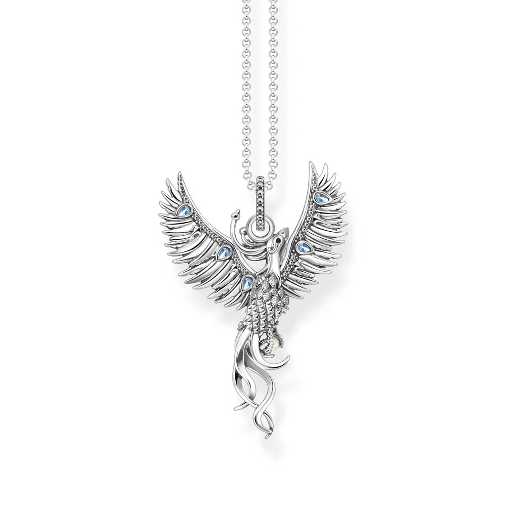 Thomas Sabo Sterling Silver Rising Phoenix Med Pendant On Chain - Image 2