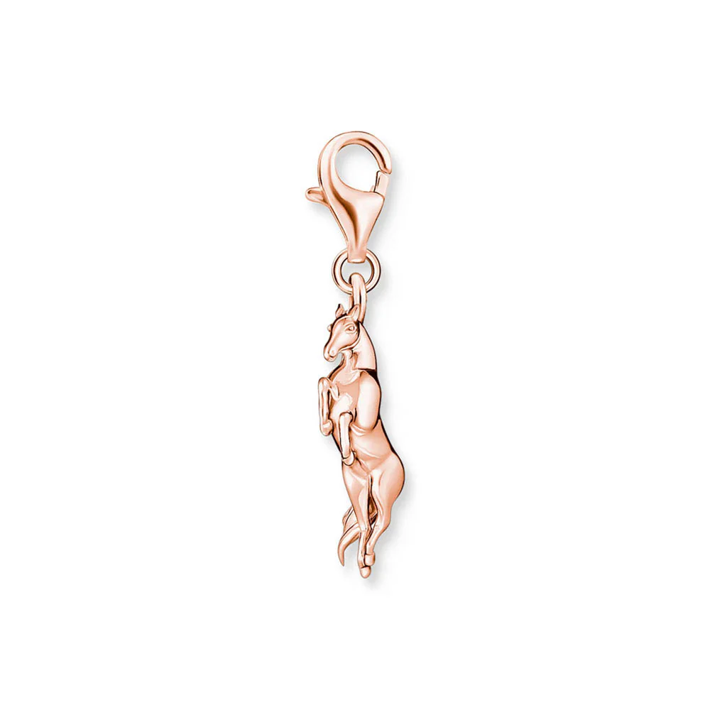 Thomas Sabo Sterling Silver Rose Gold Plated Charm Club Horse Charm - Image 2