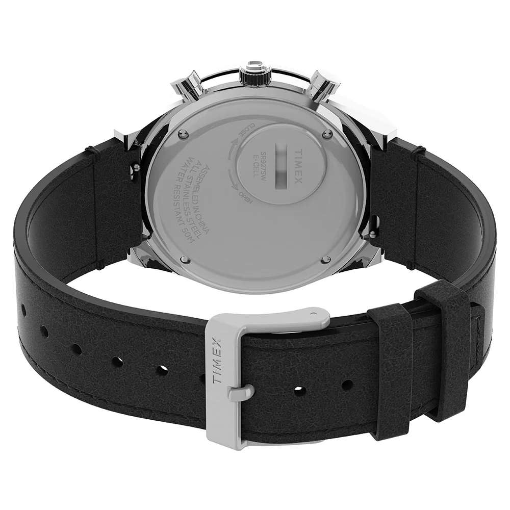 Timex TW2V42700 Lab Archive Black Leather Mens Watch - Image 4