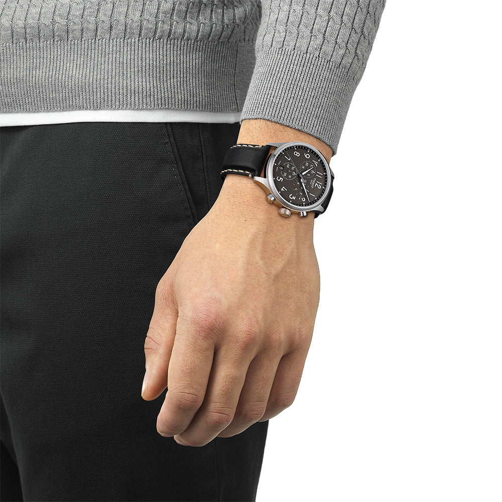 Tissot Chrono XL T1166171606200 Black Leather 45mm - Image 3