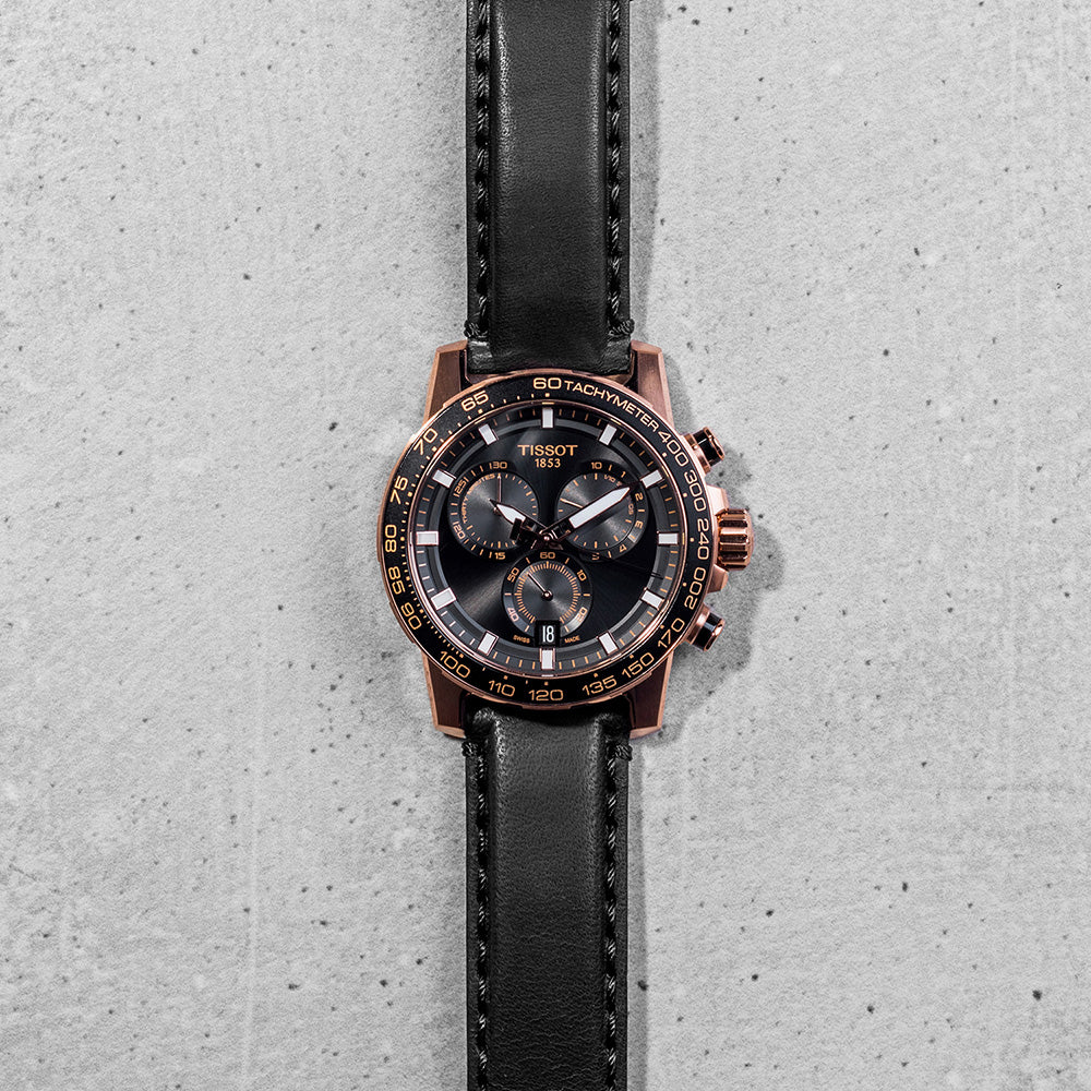 Tissot Supersport Chrono T1256173605100 Black Leather Mens Watch - Image 10