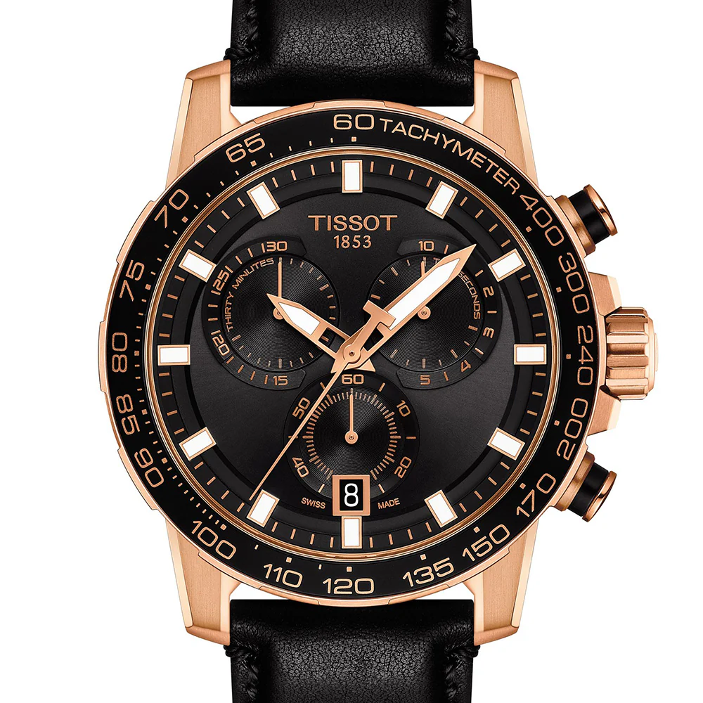Tissot Supersport Chrono T1256173605100 Black Leather Mens Watch - Image 2