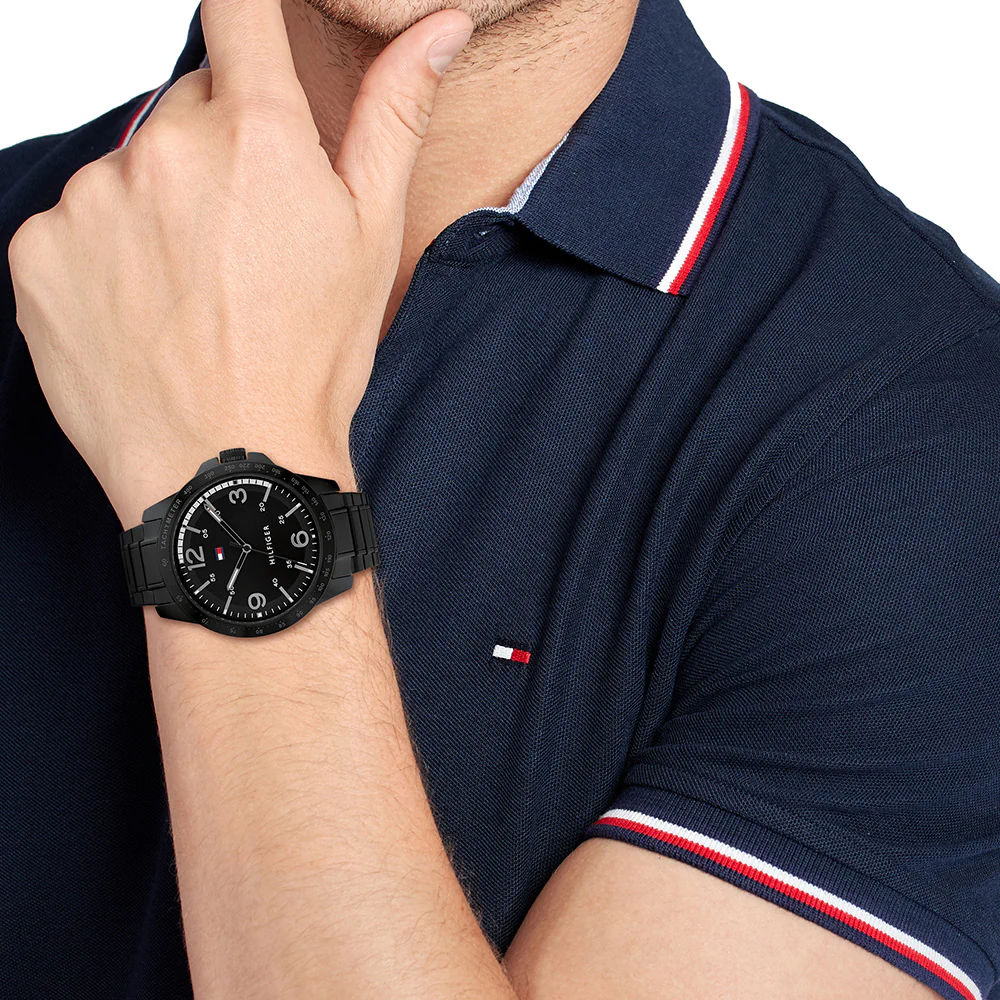 Tommy Hilfiger 1710471 Tony Black Stainless Steel Mens Watch - Image 4