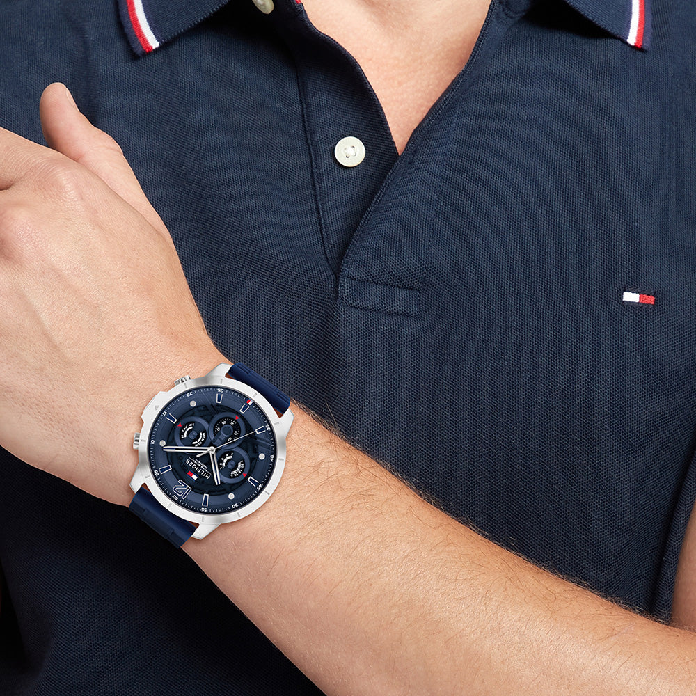 Tommy Hilfiger 1710489 Luca Blue Multifunction Mens Watch - Image 4