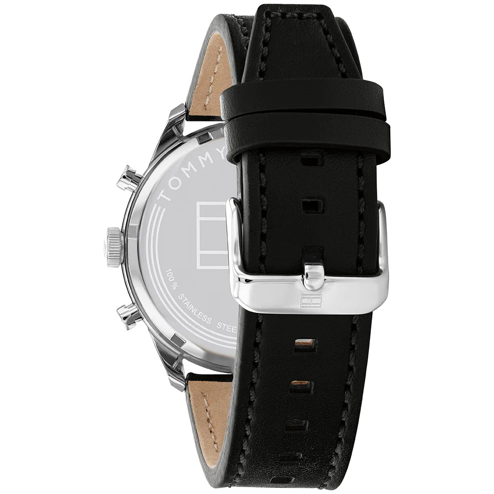 Tommy Hilfiger 1791941 Matthew Black Leather Mens Watch - Image 3