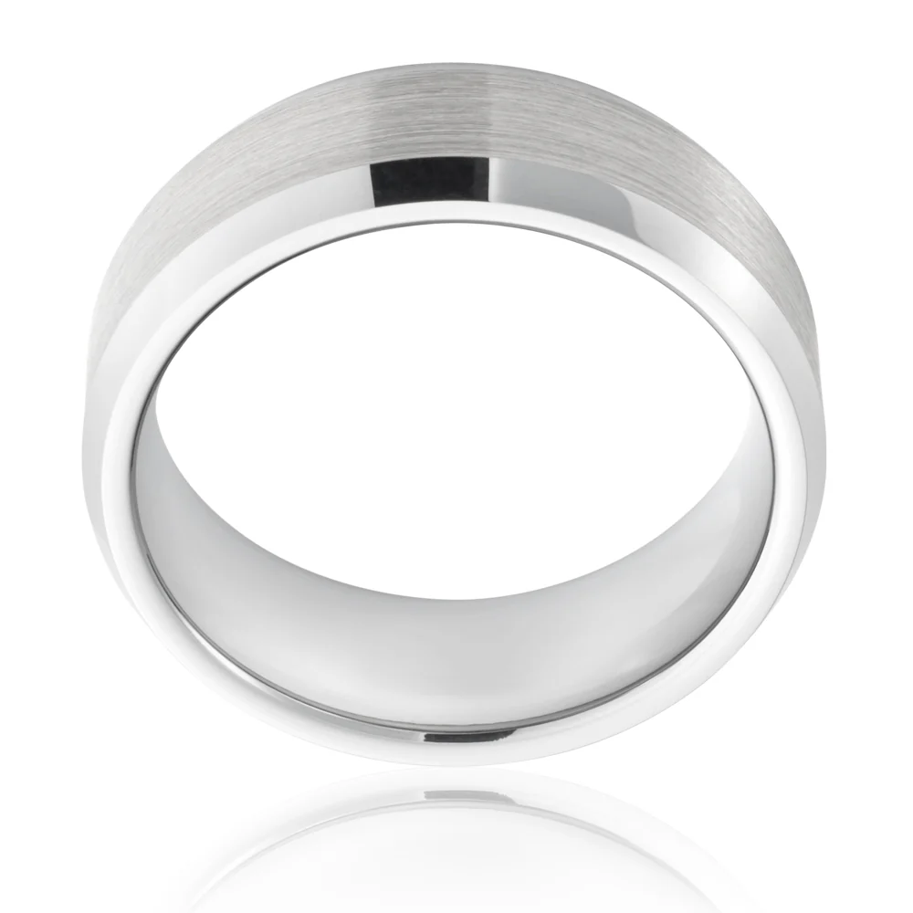 Tungsten Grey Centre Gents Ring - Image 2