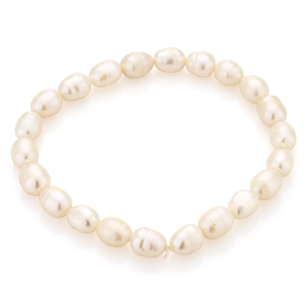 White 6-7mm Freshwater Pearl Bracelet - Image 2