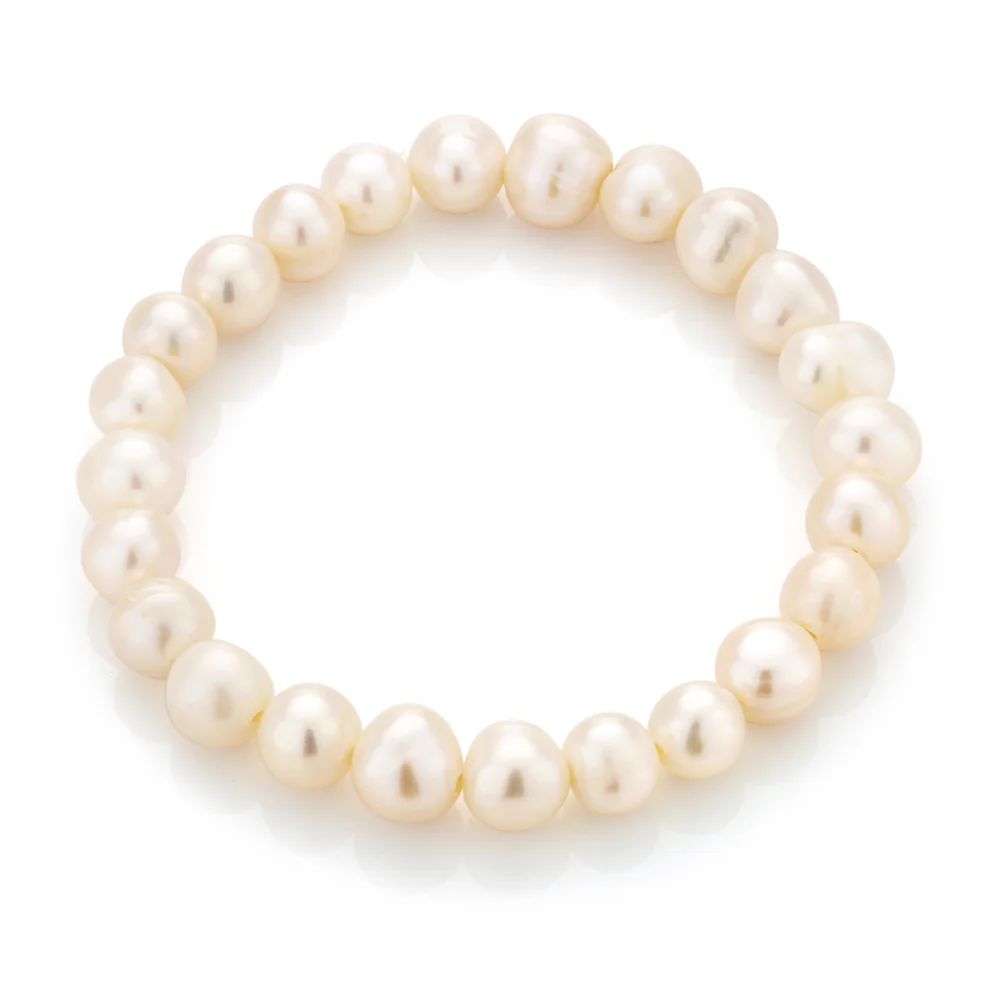 White 7.5-8mm Freshwater Pearl Bracelet - Image 2
