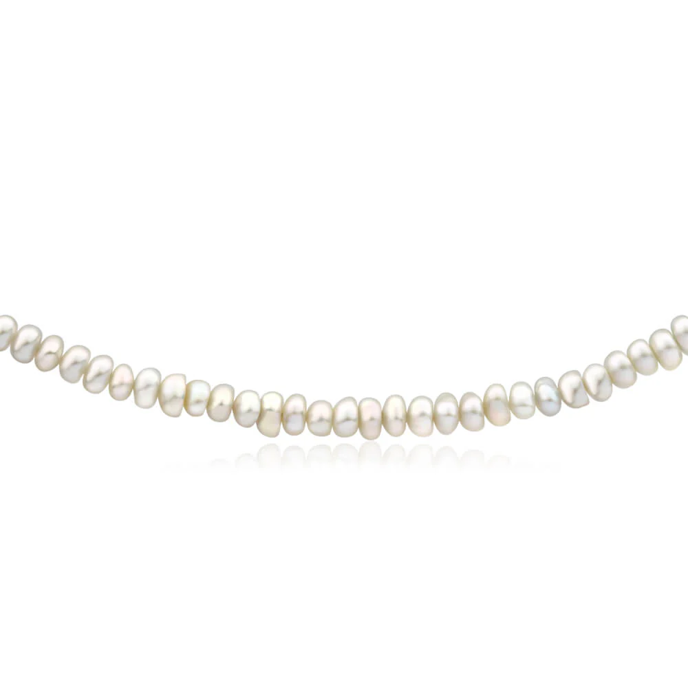 White Freshwater Clasp Pearl Necklace - Image 3