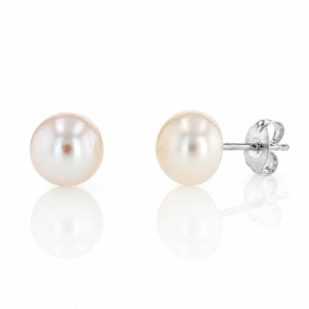 White Freshwater Pearl Bracelet, Necklace & Earring Set with Sterling Silver Clasp - Image 9