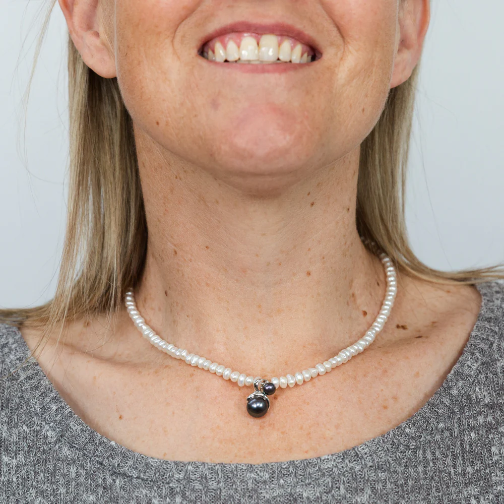 White Freshwater Pearl Necklace - Image 2