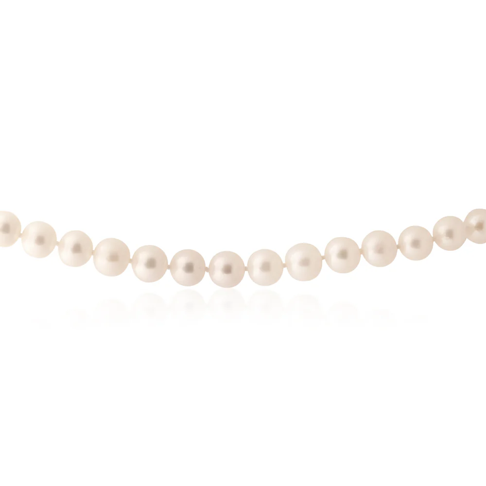 White Freshwater Strand White Pearl Necklace - Image 2