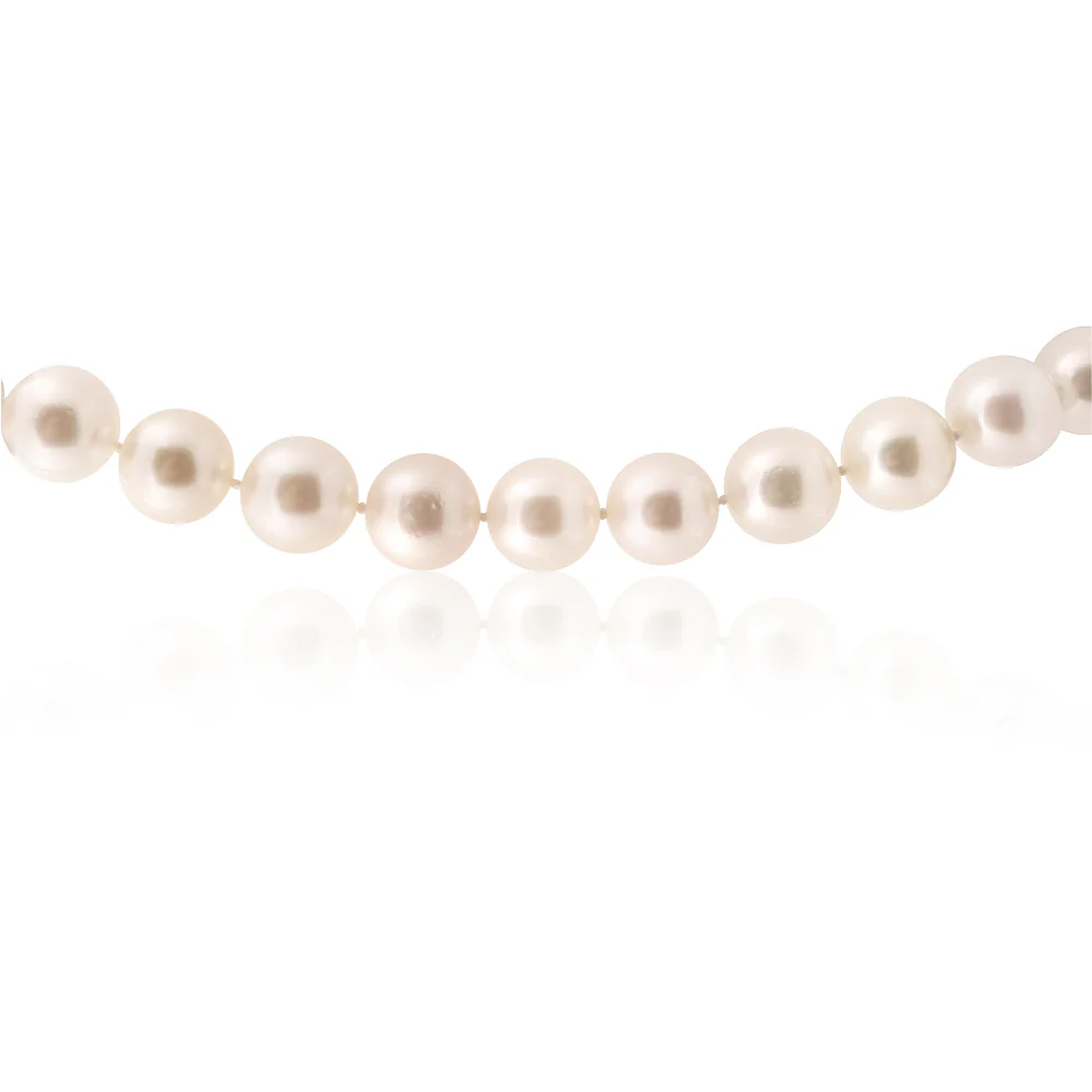 White South Sea 13-14mm Pearl Strand with 9ct White Gold Satin Clasp - Image 2