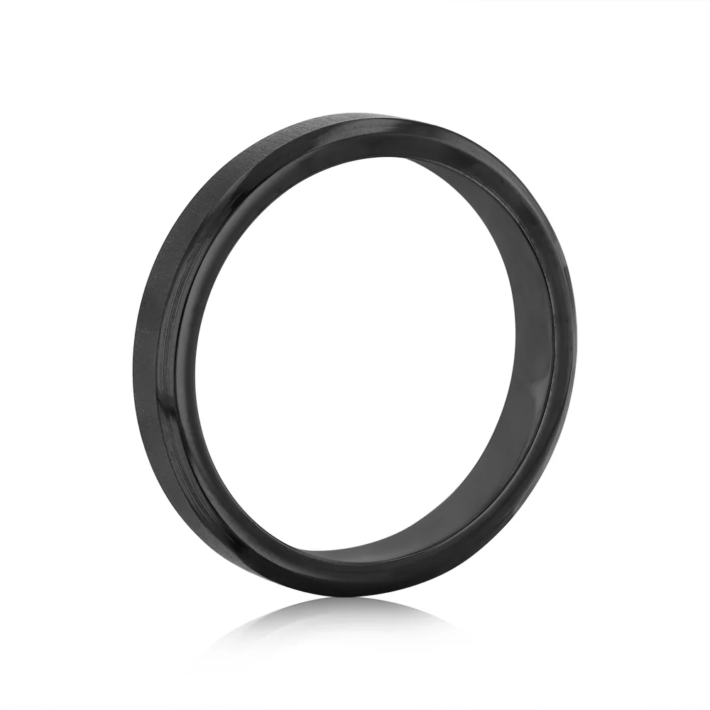 Zirconium 4mm Gents Ring 2mm Thick Standard Fit Size X - Image 2